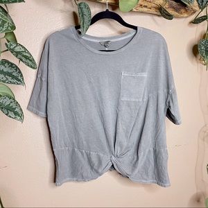 Lucky Brand Twist Front T shirt Sz L